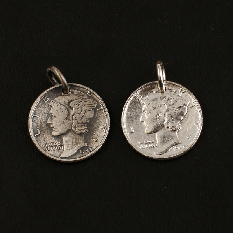 一休手工制作小飞侠925纯银 银币吊坠 小吊牌 个性吊坠