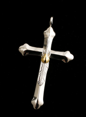 高桥吾郎手工制作纯银十字架吊坠