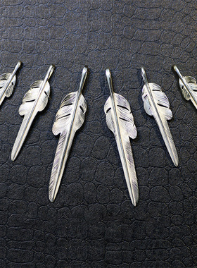 一休老银匠 手工手作Larry S风切羽吊坠羽毛925纯银 男女挂饰