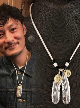 一休高桥吾郎 ikkyu goros上铜羽毛素羽大点铜项链套装