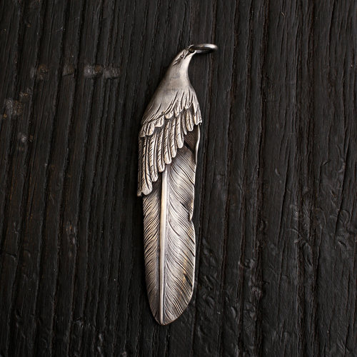 一休纯银鹰头印第安高桥风格吊坠