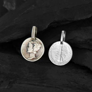 一休老银匠手作larrysmith 925纯银小飞侠吊坠饼 余文乐同款百搭