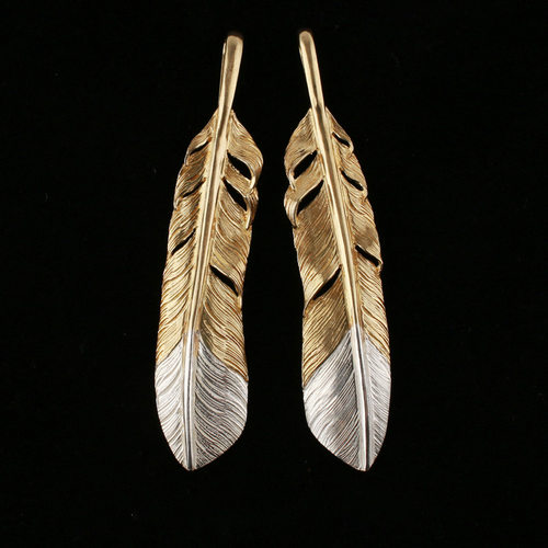 高桥吾郎纯银羽毛印第安吊坠