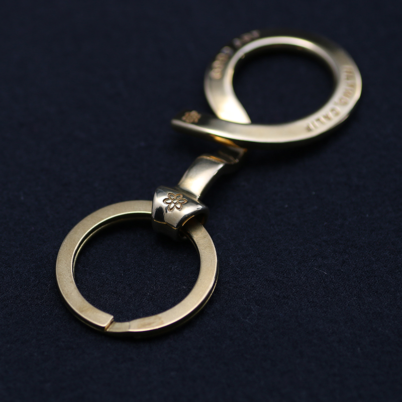 手工时尚风纯铜钥匙圈老银匠