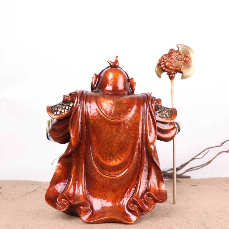 杨铜记 铜门神 烧色精工门神 工艺品家居办公室摆件 哼哈二将