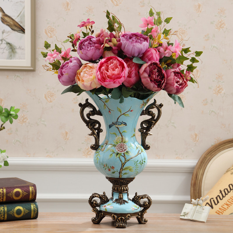 美式乡村树脂花瓶创意客厅家居装饰品插花器插花摆件奢华欧式在类目 家居饰品, 花瓶/花器/仿真花/仿真饰品, 花器/花瓶, 花瓶中 - 来自Buy2taobao.com提供专业的淘宝代购服务