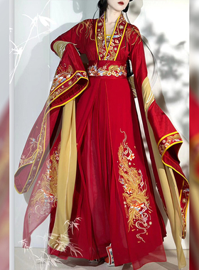 十柒凤仪京华原创汉服女南北朝重工刺绣超仙气花嫁中式婚服出门服