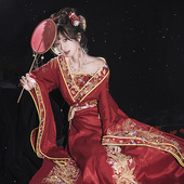 十柒凤仪京华原创汉服女南北朝重工刺绣花嫁中式 婚服出门服夏薄款