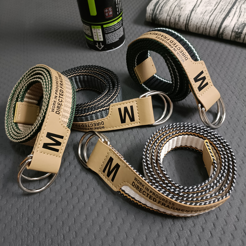 男女通用潮编织帆布休闲腰带皮带