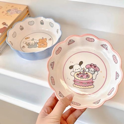 宠物陶瓷碗猫狗碗可爱卡通大口径