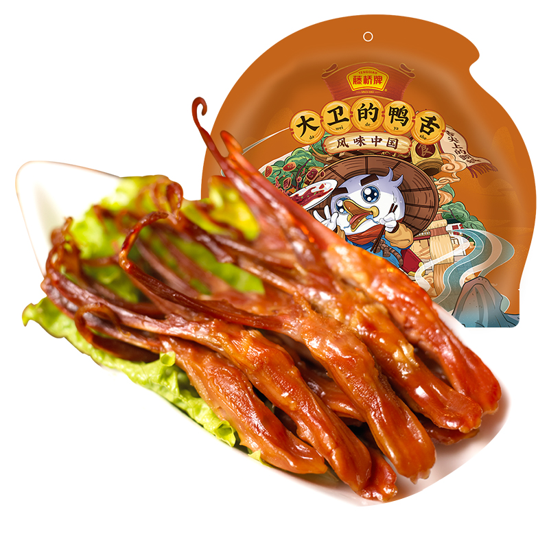 藤桥牌温州特产小吃 酱香/香辣鸭舌头215g分享装网红宿舍零食礼包
