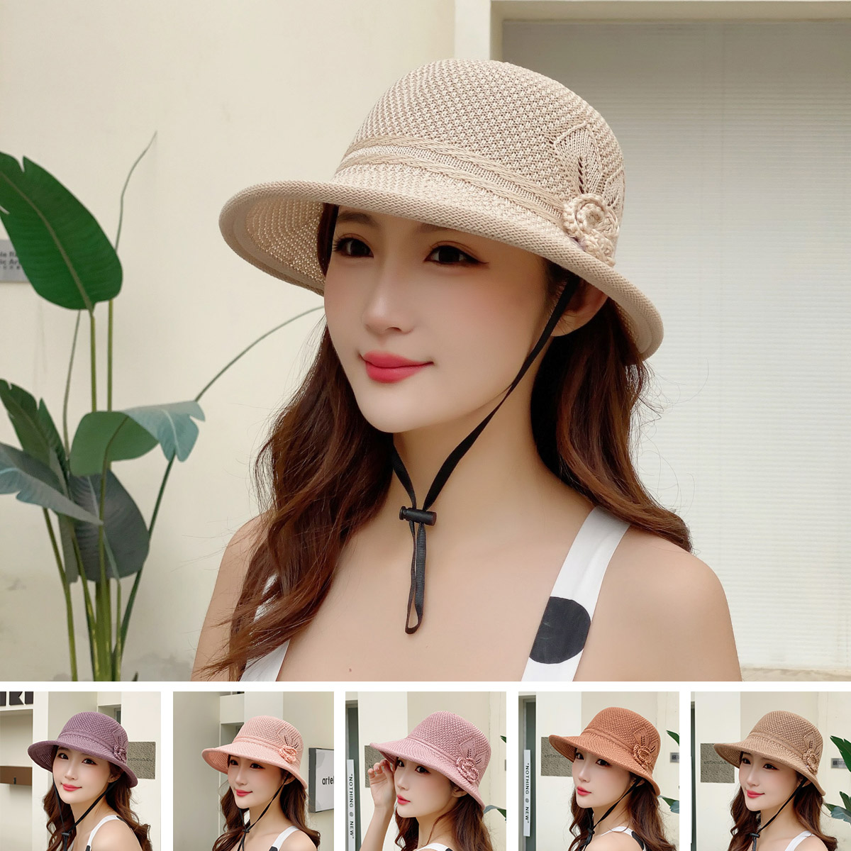 渔夫帽户外休闲女夏小沿防晒遮阳