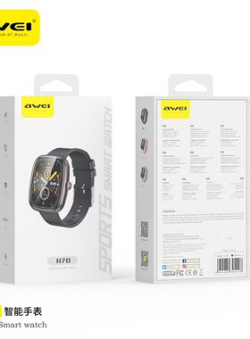 Awei/用维H70新款智能手表手机连接蓝牙手表跨境版本英文版