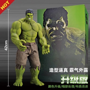 大号绿巨人浩克美国队长钢铁侠蜘蛛侠手办模型关节可动玩具送男生