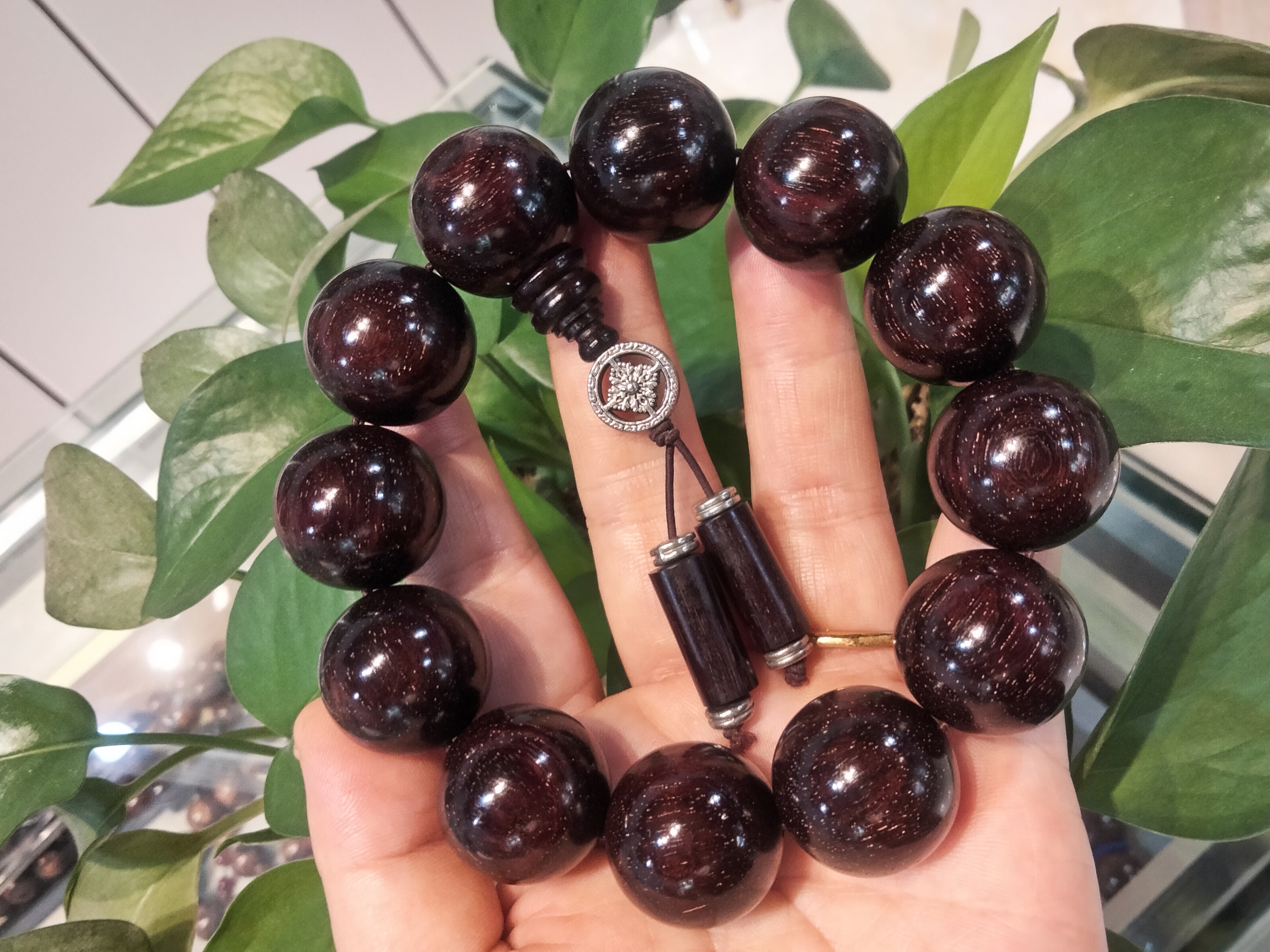 印度小叶紫檀爆满金星手串手链男女款2.0cm/1.5cm/0.8cm*/0.6cm