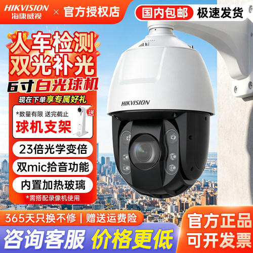 海康威视6寸400万PoE球机家用