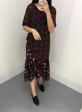 米蔻百家好夏季新款韩版中长款翠花显瘦女式连衣裙HTOP425G