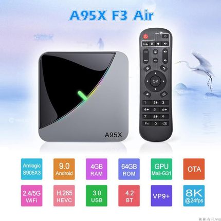 A95X F3 Air Android 9.0 amlogic S905X3 2.4/5G BT4.2 TV Box
