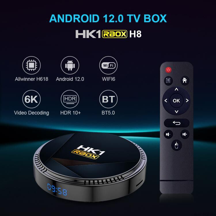 HK1 RBOX android 12 Allwinner H618 wifi6 蓝牙 Set Top Box图片