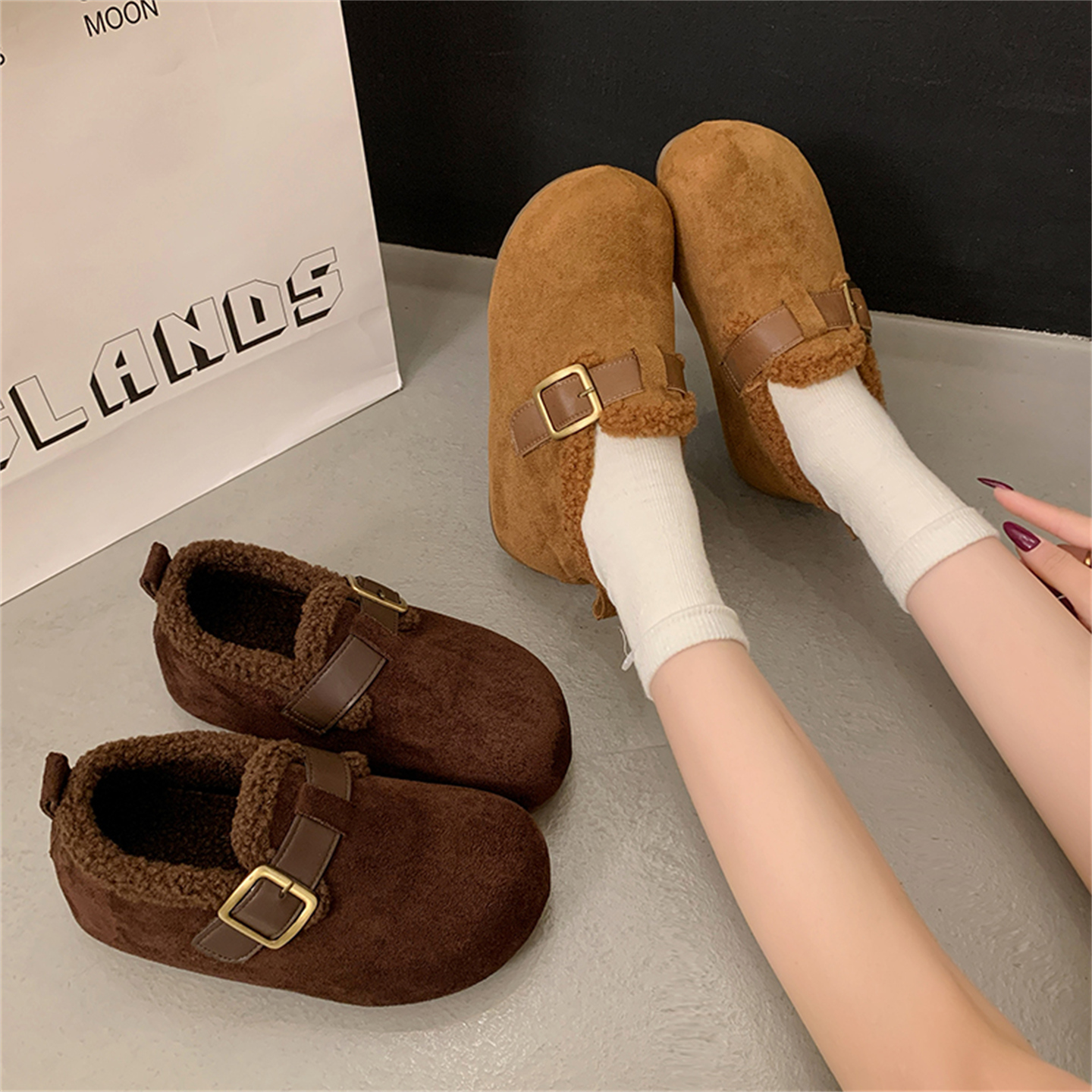 永希女鞋小个子懒人雪地靴