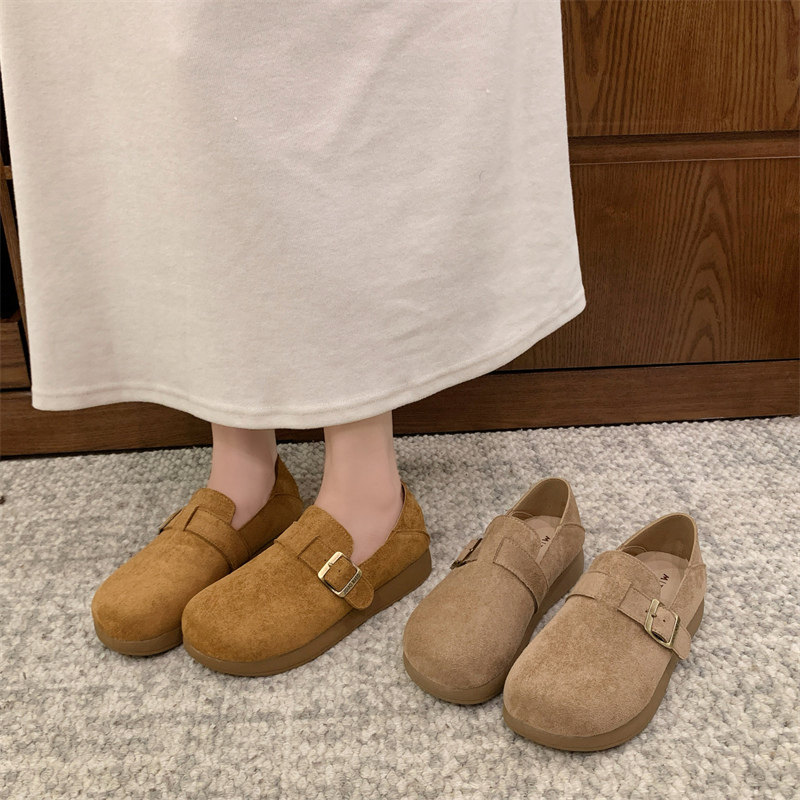 复古平底勃肯鞋女2026春季新款爆款一脚蹬气质单鞋休闲懒人乐福鞋,女鞋,深口单鞋,淘宝优惠券,粉丝福利购,淘宝优惠卷