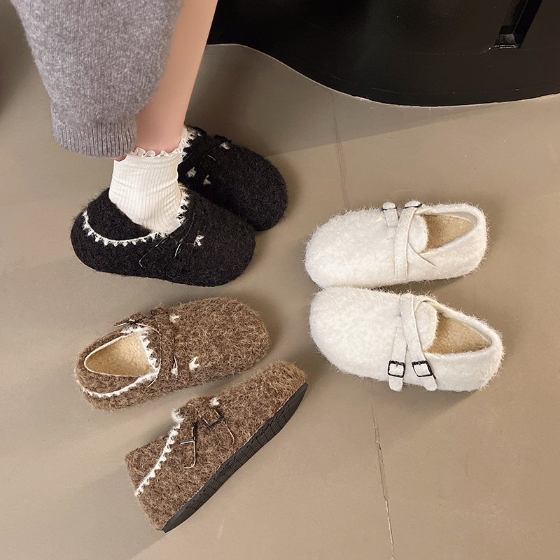 永希女鞋懒人小个子毛毛鞋