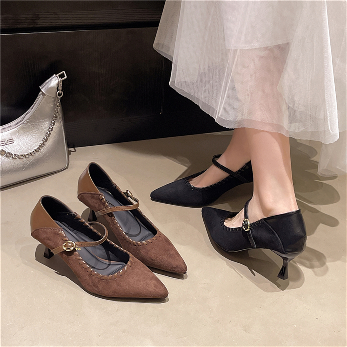 永希女鞋时尚小个子高跟鞋