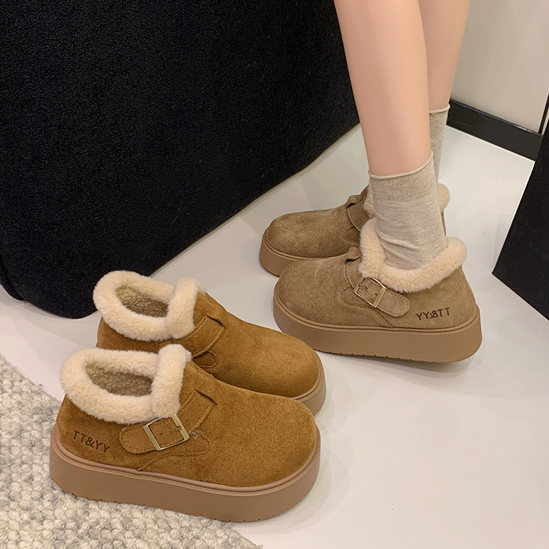 永希女鞋一脚蹬气质雪地靴