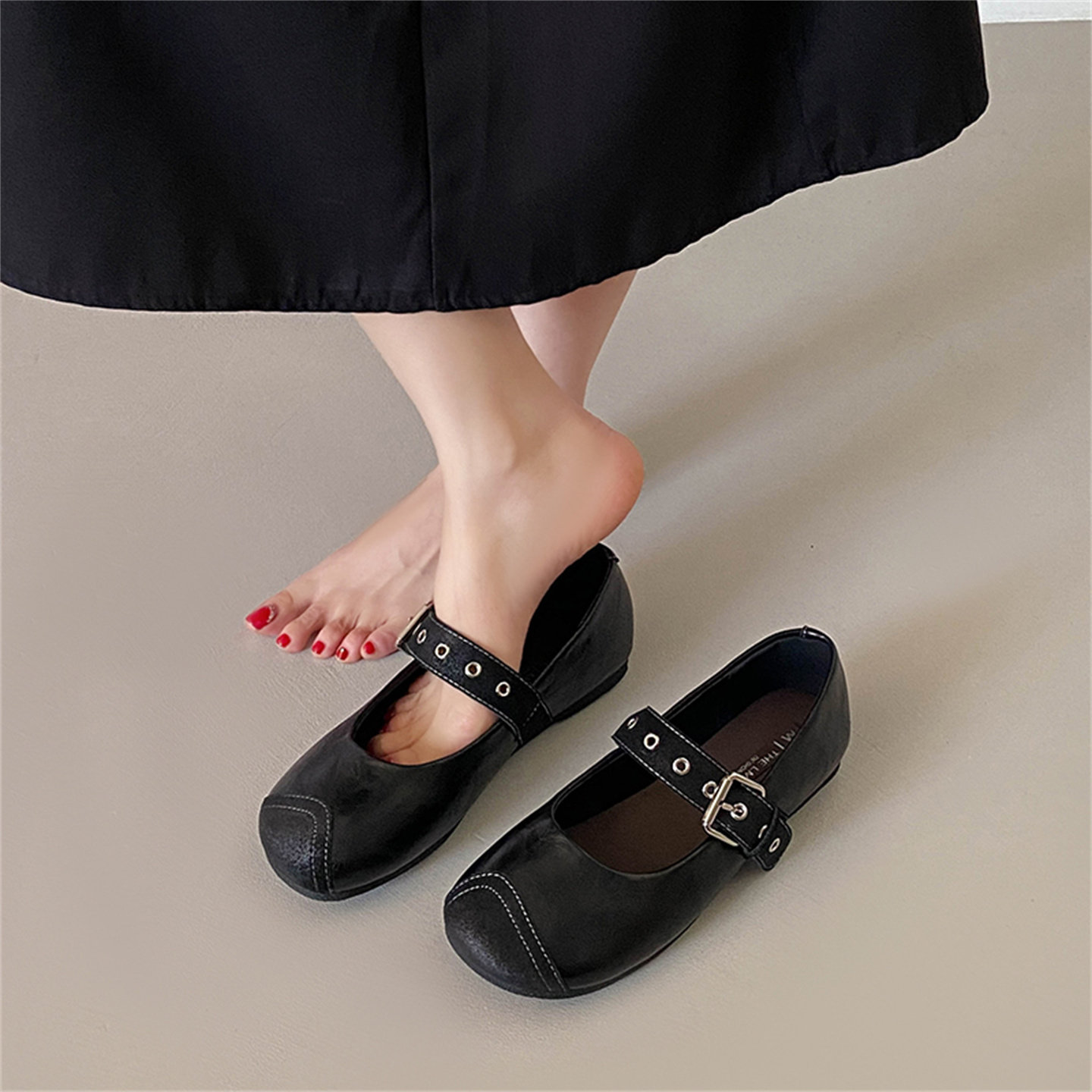 法式气质玛丽珍鞋女2026春季新款温柔平底百搭单鞋时尚配裙子鞋子,女鞋,浅口单鞋,淘宝优惠券,粉丝福利购,淘宝优惠卷