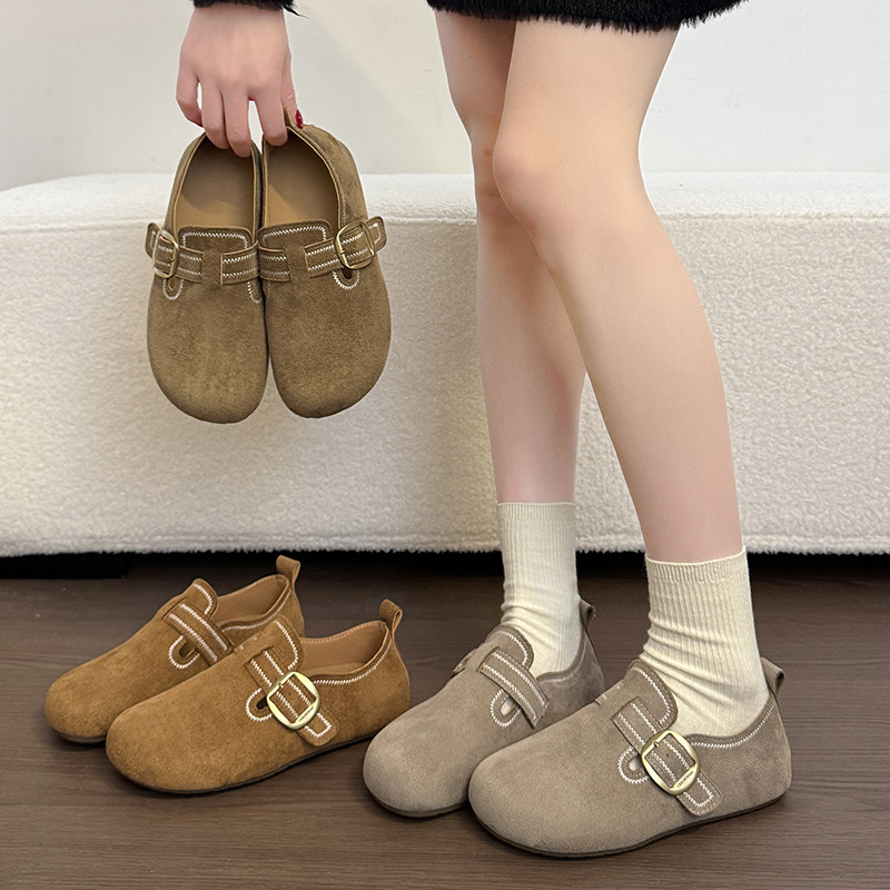 时尚百搭勃肯鞋女2026春季新款爆款气质通勤单鞋法式内增高乐福鞋,女鞋,深口单鞋,淘宝优惠券,粉丝福利购,淘宝优惠卷