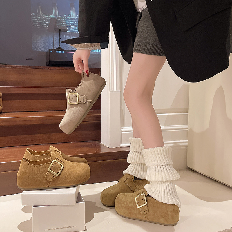 内增高气质勃肯鞋女2026春季新款时尚百搭乐福鞋小个子配裙子单鞋,女鞋,深口单鞋,淘宝优惠券,粉丝福利购,淘宝优惠卷