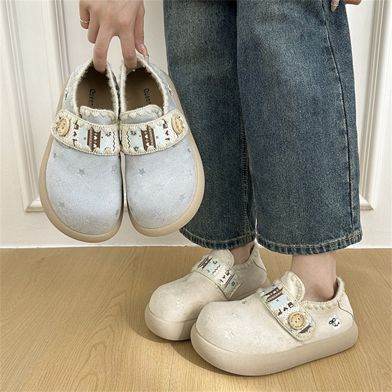 卡通厚底勃肯鞋女2026春季新款百搭时尚单鞋增高小个子法式乐福鞋,女鞋,深口单鞋,淘宝优惠券,粉丝福利购,淘宝优惠卷