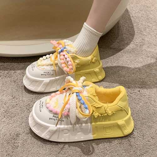永希女鞋休闲鞋超火粉色鞋子