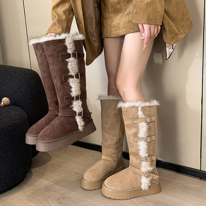 永希女鞋增高东北大棉鞋