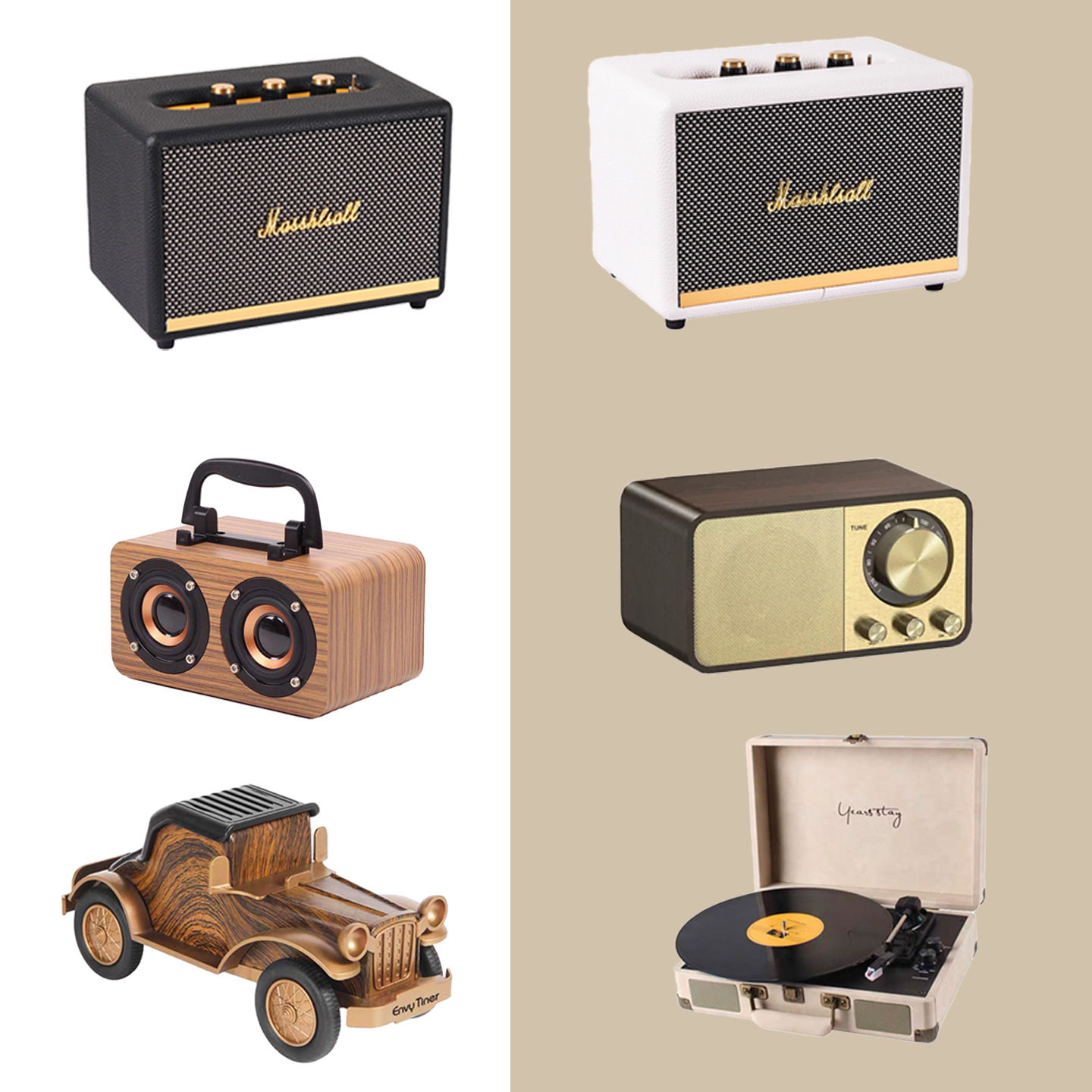 现代简约复古仿真收音机录音机字母音箱模型摆件样板房书房软装饰