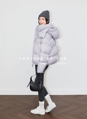 SUK 阿尔卑斯！2025冬季新款90白鹅绒流行泡芙面包服保暖羽绒服女