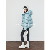 SUK 90白鹅绒连帽保暖羽绒服女 新款 贝加尔湖 亮面泡芙感2025冬季