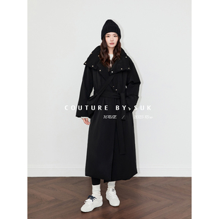 腰带大翻领显瘦带包羽绒服新款 90鸭绒保暖长款 女 暖意随行 SUK