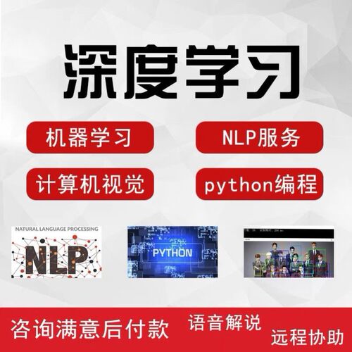 python深度机器学习nlp图像算法opencv神经网络pytorch预测代跑