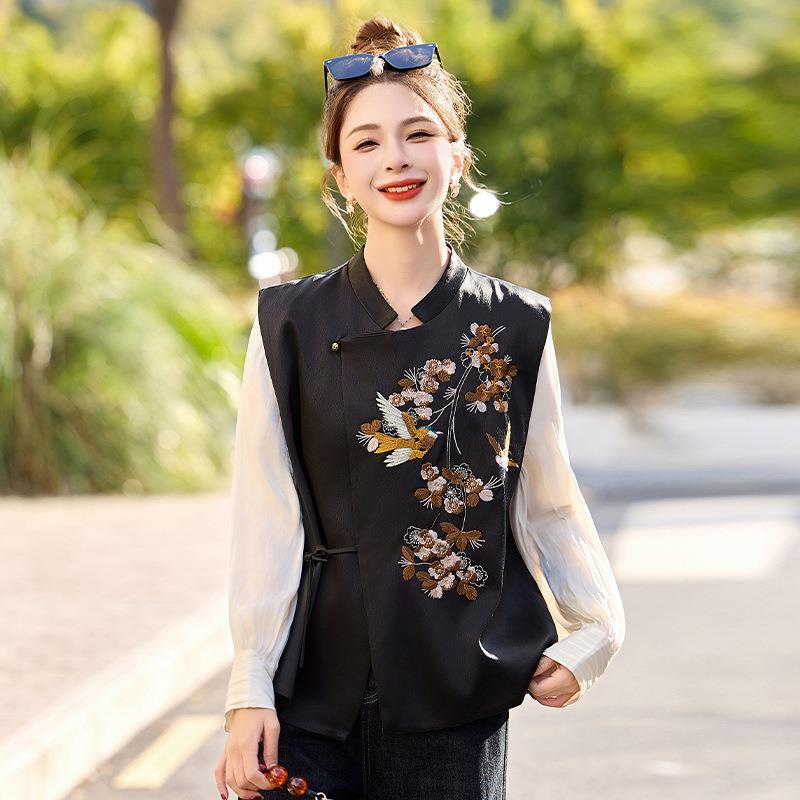 新高中式国风甲秋冬204新款爆ZYUAN829款时尚马洋气2小个子端刺绣