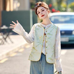 绿色新式马甲两件素套ZYING88302中5年新款女装春季高级2感国风元