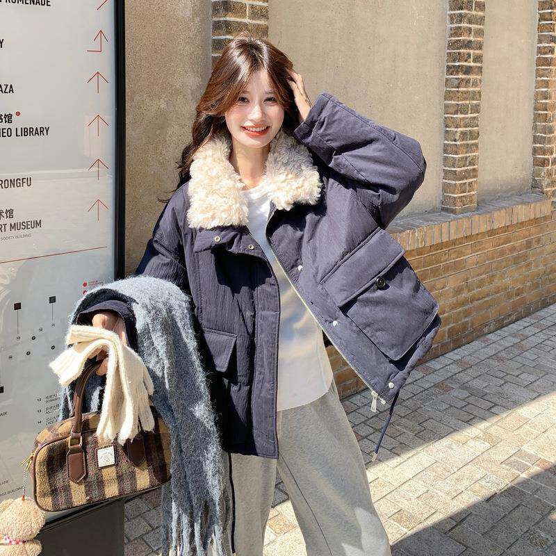 羽新羊圈毛韩领版品C016-904绒服