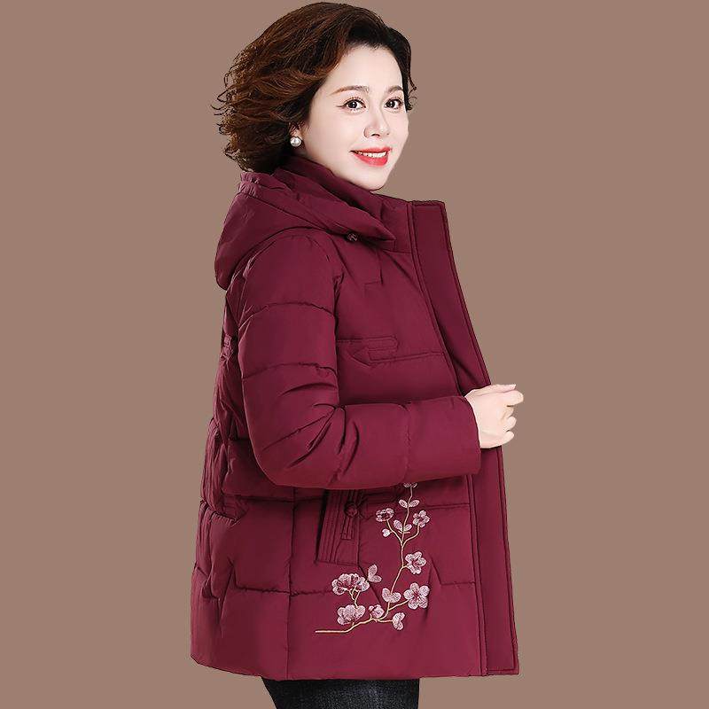 胖妈妈74210145冬装洋气外套2023新冬款中老奶老年人女加厚棉衣奶
