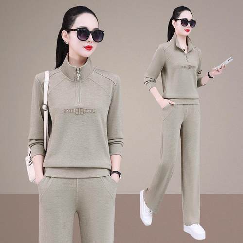 205新款女士休闲运动套洋装长袖长裤气运衣动10-3058服卫2外套棉