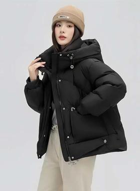 品贸24季新45-249款短帽羽绒棉服连女显正瘦宽松时尚韩外版加厚保