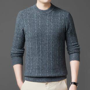加厚中男闲装 22ZQ701 精品羊绒衫 男士 休圆领保暖毛年衣针 YA04冬季
