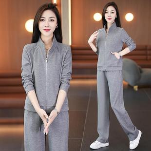 时尚 96849422202新两款 O领透气休闲健身套装 运动长POL袖 件套 5女式
