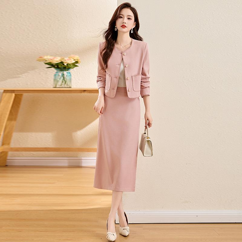 SW1875外时尚休套装2闲025春季新款小香风气质短套中长裙件套裙SW