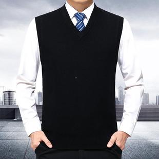 G织衫 针8018 羊中绒心坎肩毛衣V领马甲保暖 2年背男式 025秋冬新款