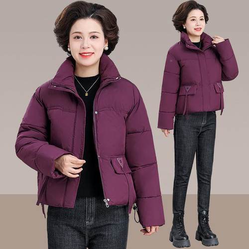 个妈妈棉服冬季外套短款224新款小084164588子袄女秋冬中老年人冬